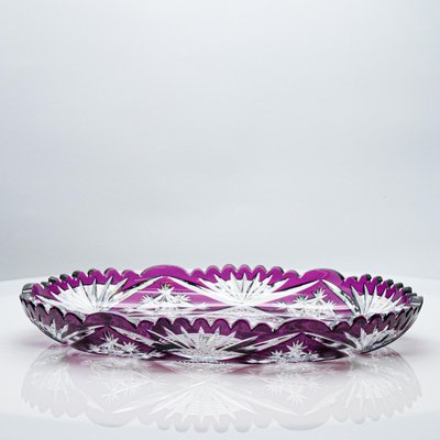 Baccarat クリスタルデザートボウル Baccarat Fruit Bowl in Violet Crystal, 1930 for sale at Pamono