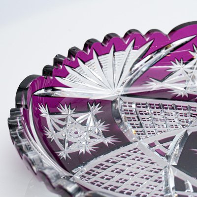 Baccarat Fruit Bowl in Violet Crystal, 1930 for sale at Pamono