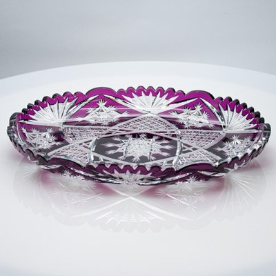 Baccarat クリスタルデザートボウル Baccarat Fruit Bowl in Violet Crystal, 1930 for sale at Pamono