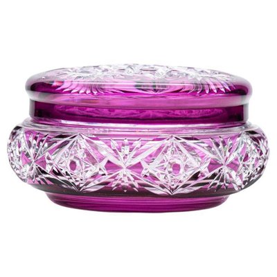 Baccarat Candy Jar in Violet Purple Crystal, 1940 for sale at Pamono