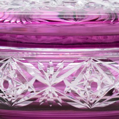 Baccarat Candy Jar in Violet Purple Crystal, 1940 for sale at Pamono