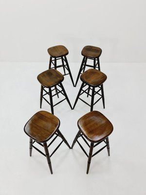 Mid-Century Modern German Bar Stool in Wood, 1950s for sale at Pamono