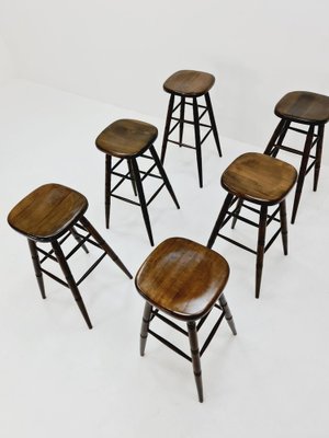 Mid-Century Modern German Bar Stool in Wood, 1950s for sale at Pamono