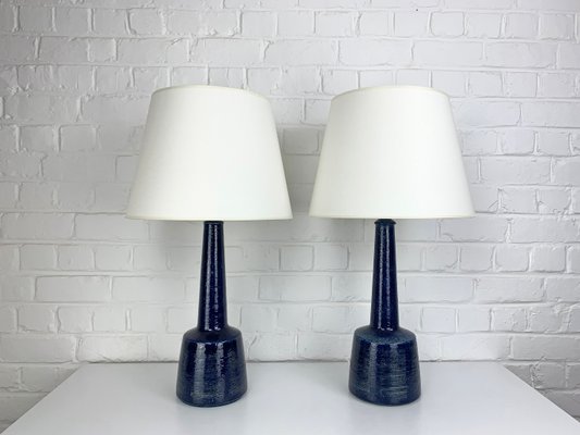 Danish Ceramic Table Lamps by Esben Klint for Le Klint, 1960, Set of