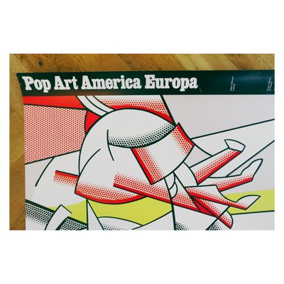 【ヴィンテージポスター】Roy Lichtenstein ポップアート1987 Roy Lichtenstein, Pop Art America Europa Original Poster, 1987