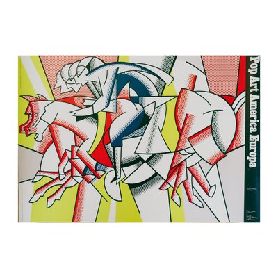 【ヴィンテージポスター】Roy Lichtenstein ポップアート1987 Roy Lichtenstein, Pop Art America Europa Original Poster, 1987