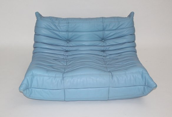 Vintage Pour Togo Ducaroy Ligne Roset Par Fauteuil Bleu Michel En Cuir Y7fgyvb6