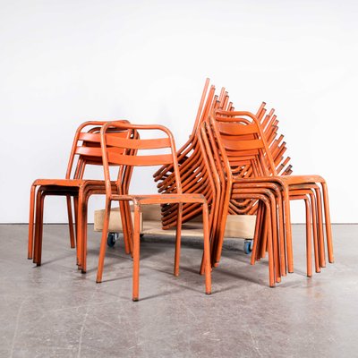 French Red Metal Outdoor Dining Chair from Tolix, 1960s for sale