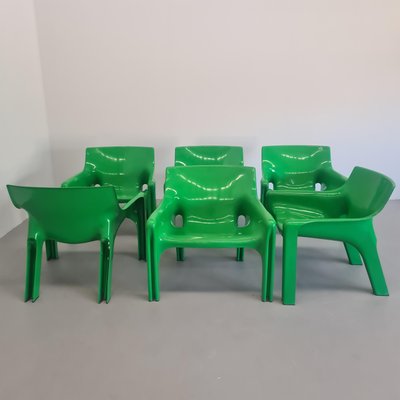 Space Age Chair in Green Plastic by Vico Magistretti for Artemide