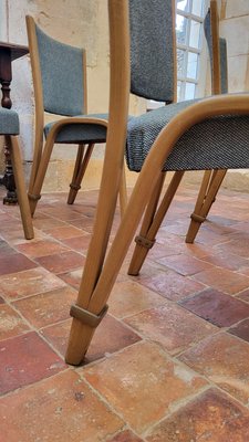 Bow-Wood Dining Chairs from Steiner 1950s, Set of 4 for sale at Pamono