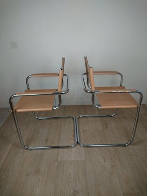 Beige Freischwinger, 2er Set bei Pamono kaufen