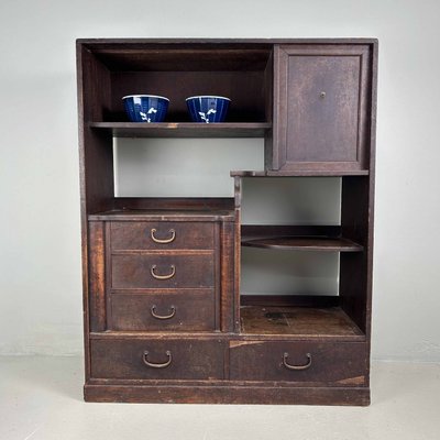 TANSU 箪笥 Traditional Japanese Cabinetry Japanese Traditional Tea Ceremony Tansu Display Cabinet, 1920s for