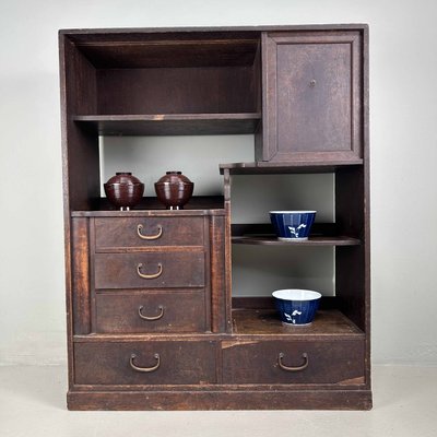 Japanese Traditional Tea Ceremony Tansu Display Cabinet, 1920s for