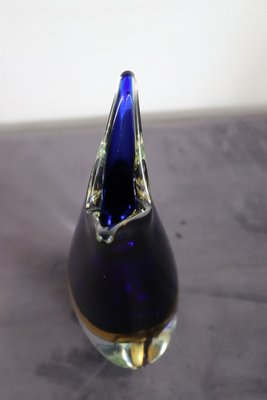 Blue and Yellow Murano Glass Vase from Formia, 1970s for sale at