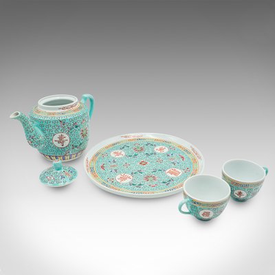 Mun Shou Longevity Tea Set, 2000s, Set of 4 for sale at Pamono