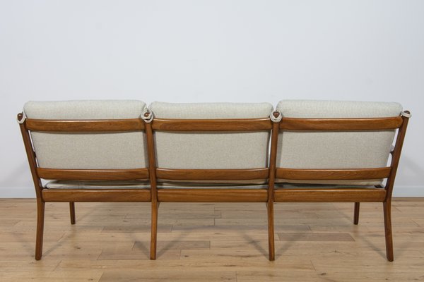 Mid-Century Three-Seater Sofa by Ole Wanscher for Poul Jeppesens