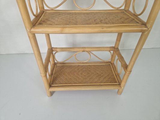 Bhmisches Regal aus Rattan & Bambus, 1970er