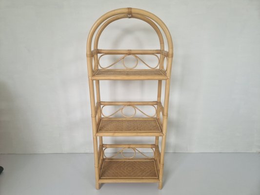Bhmisches Regal aus Rattan & Bambus, 1970er