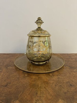 Antikes böhmisches Glas Bowle Set, 1900, 12 . Set bei Pamono kaufen