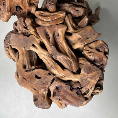 Large Japanese Burl Root Wood Plant Stand, 1920s for sale at Pamono