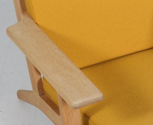 Model 290 Lounge Chair in Soap Treated Oak by Hans Wegner for