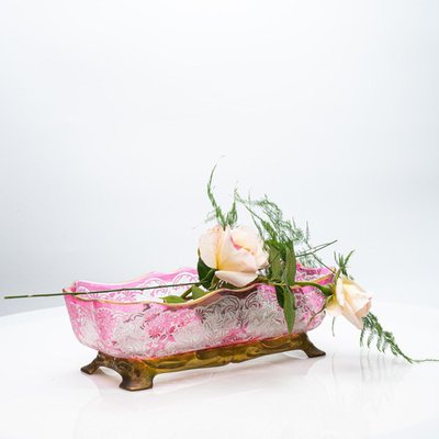 Flower Pattern Acid Etched Bowl from Baccarat, 1900 for sale at Pamono