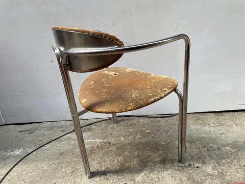 Mid Century Bauhaus Chrome Chair 1970s for sale at Pamono