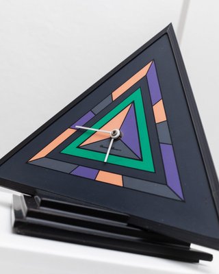 Vintage Triangle Stand Clock by Diamantini Domeniconi, 1980s for