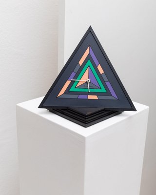 DIAMANTINI DOMENICONI アンティーク　置き時計　イタリア製 Vintage Triangle Stand Clock by Diamantini Domeniconi, 1980s for
