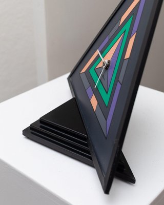 Vintage Triangle Stand Clock by Diamantini Domeniconi, 1980s for