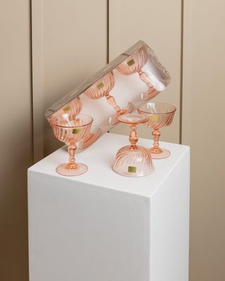 Lot De 4 Verres à Liqueur Vintage Luminarc - Modèle Rosaline, Années 1970 - État D'usage