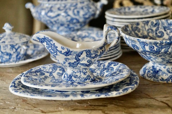 Antique Staffordshire Pottery Children's Dinner Service Toys Set