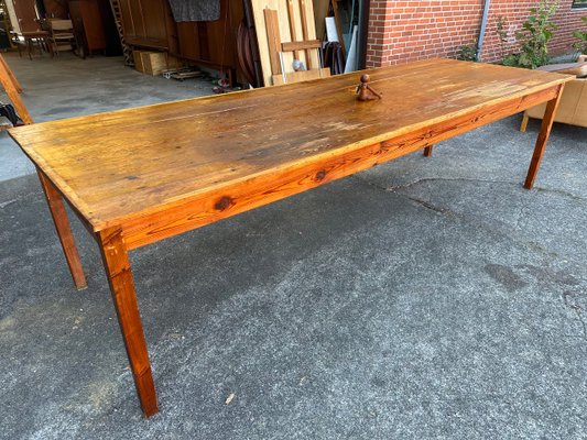 Large Mid-Century Danish Dining Plank Table from Danish Snedkeri