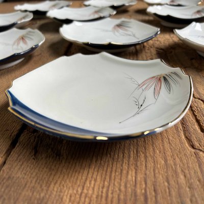 Vintage Japanese Plates in Porcelain, 1960s, Set of 10 for sale at