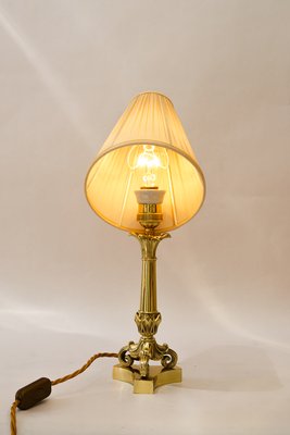 Historistic Table Lamp with Fabric Shade, Vienna, 1890s for sale