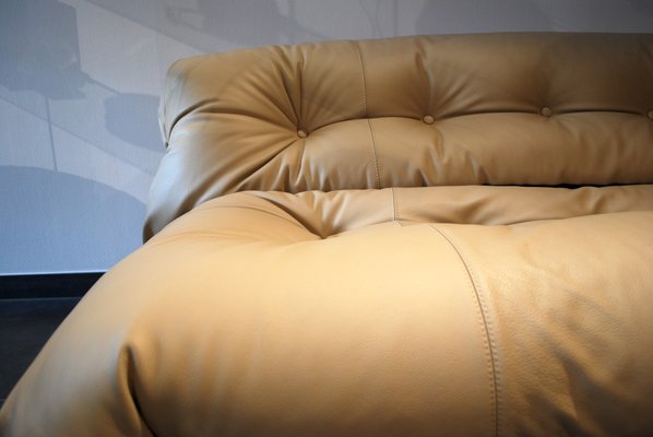 Sofa Soriana de cuero de Afra and Tobio Scarpa para Cassina en venta en Pamono