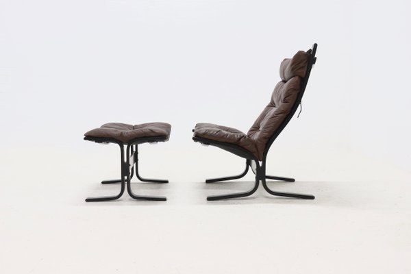 Set of Siesta Lounge Chair and Ottoman by Ingmar Relling for