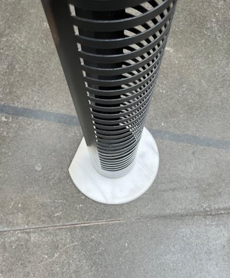 Postmodern Metal and Marble CD Rack Tower, 1980s for sale at Pamono