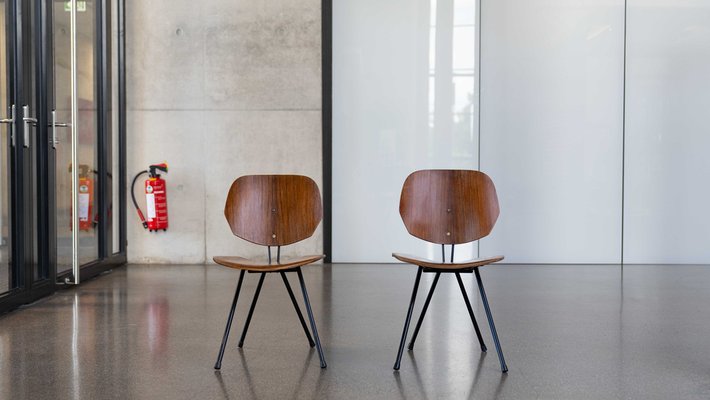 Set of S88 Folding Chairs by Osvaldo Borsani for Tecno, Italy for