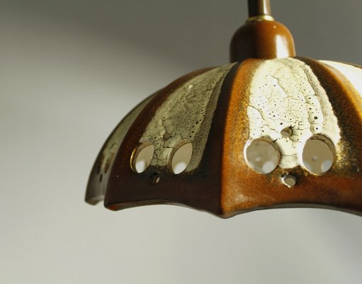 Fat Lava Ceramic Pendant Light from Pan Leuchten, 1970s for sale 