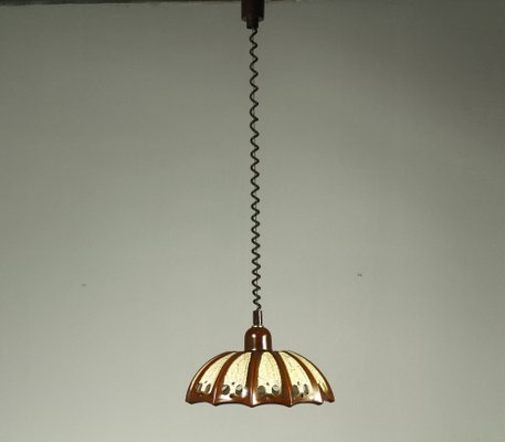 Fat Lava Ceramic Pendant Light from Pan Leuchten, 1970s for sale 