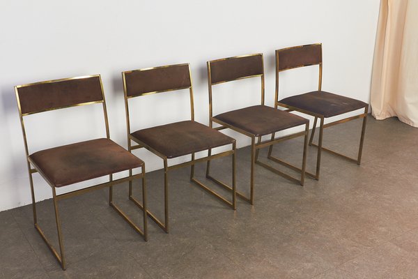 Brass Chairs by Renato Zevi, 1970s, Set of for sale at Pamono