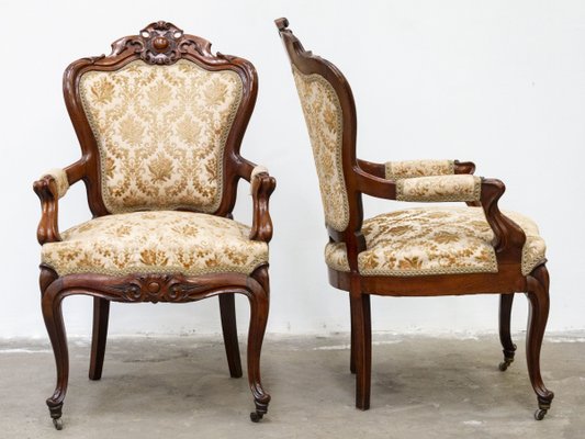 Poltrone antiche in stile Luigi Filippo, set di in vendita su Pamono