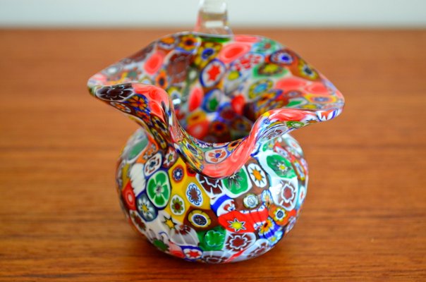 Millefiori Murano Glass Vase, 1950s for sale at Pamono