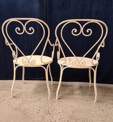 Rustic Garden Metal Chairs 1950s Set of 2 for sale at Pamono