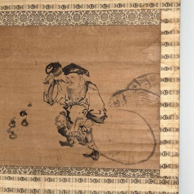 Antique Japanese Kakemono Scroll Daikokuten for sale at Pamono