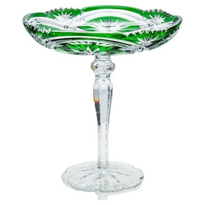 Baccarat Grass Green Crystal Cut Glass, France, 1920s for sale at