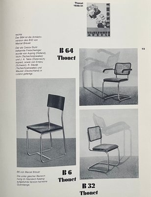 Set of Bauhaus Model B64 Chairs by Marcel Breuer for Thonet, 1930