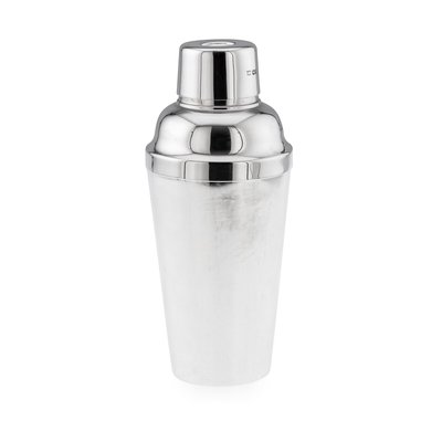 shaker à cocktail en cristal taillé et métal argenté TRES BEL
