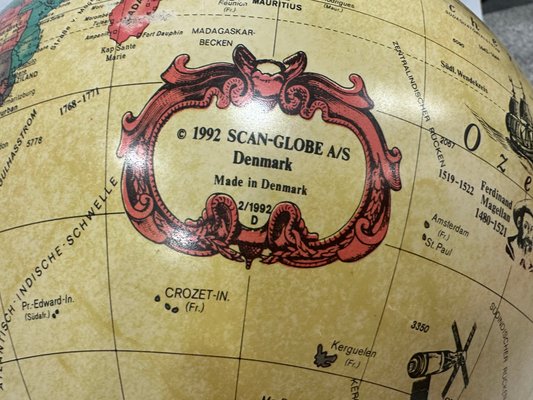 Illuminated Globe from Scan Globe A/S, Denmark, 1992 for sale at